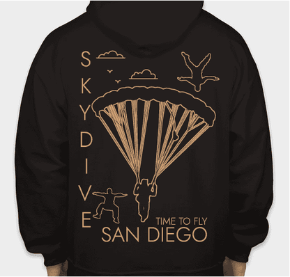 Time To Fly SDSD Hoodie - Skydive San Diego Retail