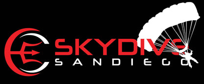 SDSD Parachuter Sticker 1"x3" - Skydive San Diego Retail